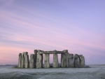 Stonehenge visto al amanecer