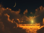 Sol y luna en el mismo cielo
