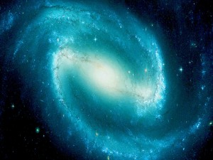 Bonita galaxia azulada