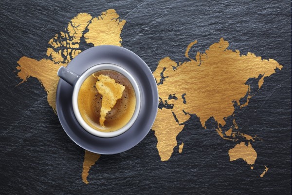 América del Sur en una taza de café