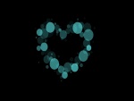 Corazón formado por círculos azules