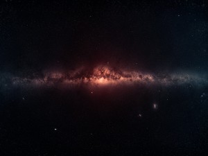 Zona iluminada de una galaxia