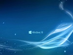 Windows 10 en fondo azul