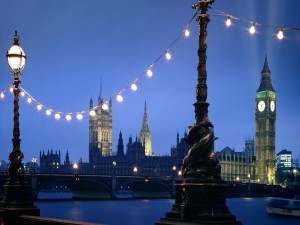 Vista nocturna de Londres