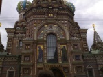 Fachada de la Iglesia del Salvador sobre la sangre derramada (San Petersburgo)