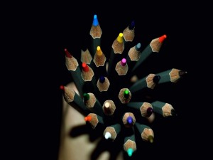 Minas de lápices multicolores