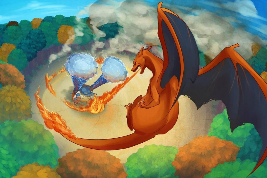 Blastoise y Charizard, personajes de "Pokémon"
