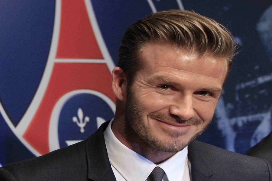 David Beckham sonriendo