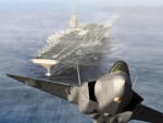 F-22 Raptor despegando de un portaaviones