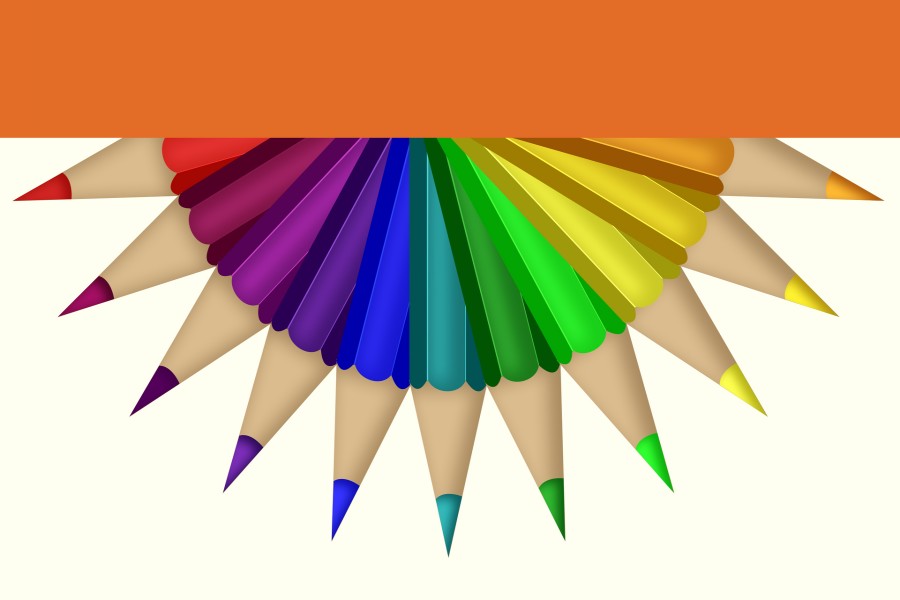 Lápices de colores en un círculo (70252)