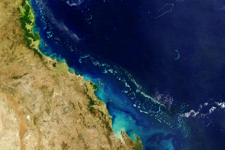 Gran barrera de Corales vista desde el espacio