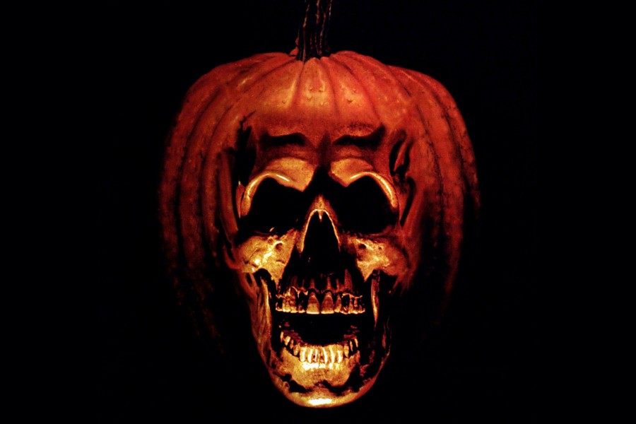 Una terrorífica calabaza de Halloween