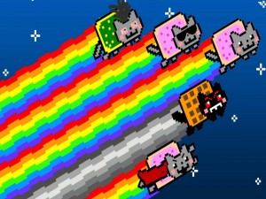 Postal: Nyan Cat volando