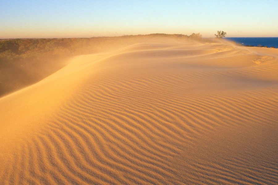 Nube de arena en las dunas