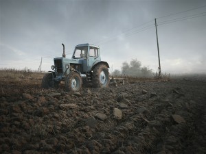 Tractor en el campo