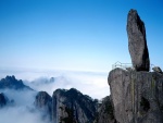 Roca en un acantilado de China