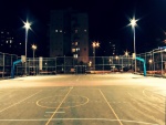 Cancha de baloncesto al aire libre