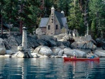 Canoa en el lago Tahoe