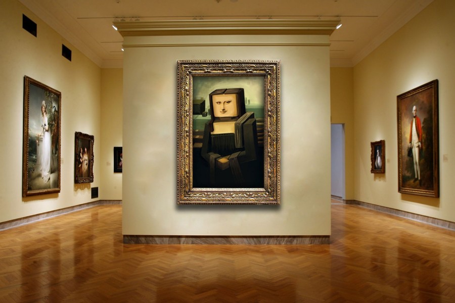 Cuadro de Mona Lisa Minecraft