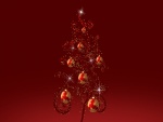 Árbol de Navidad con bolas rojas