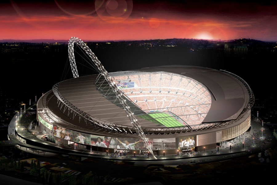 Estadio de Wembley de noche