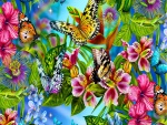 Atractivas mariposas de varios colores