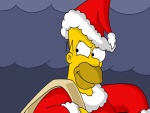 Homero vestido de Papá Noel