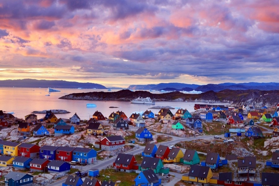 Casas de colores en Groenlandia