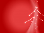 Árbol de Navidad abstracto sobre fondo rojo