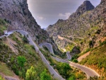 Carretera de acceso a La Calobra (Mallorca)