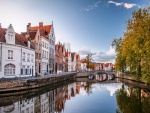 Canal en Brujas, Bélgica