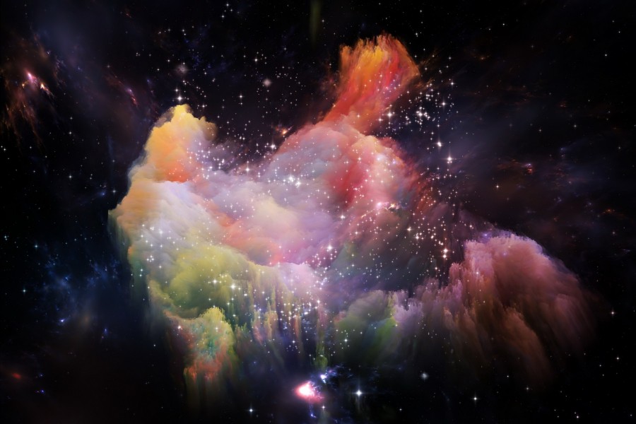 Explosión de colores entre las estrellas
