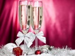 Copas de champán para brindar en las próximas fiestas navideñas
