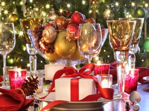 Preciosa mesa navideña