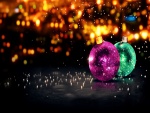 Dos bolas de bonitos colores para la Navidad