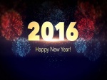 Fuegos artificiales festejando la llegada del Nuevo Año 2016