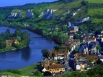 El río Sena a su paso por Les Andelys (Francia)