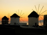 Molinos de viento en Mykonos (Grecia)