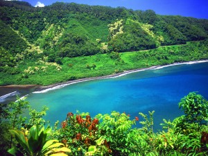 Hermosa costa de Maui (Hawái)
