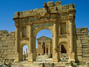 Ruinas romanas en Sbeitla, Túnez