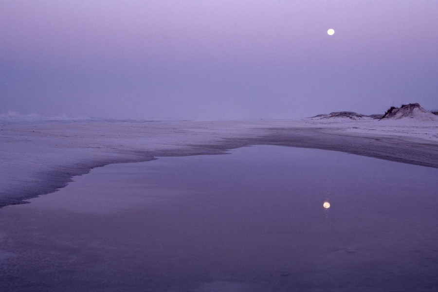 Luna reflejada en el agua
