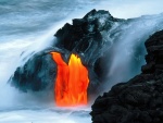Lava en el volcán Kilauea (Hawái)