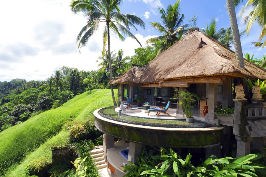 Complejo turístico de lujo en la isla de Bali (Indonesia)