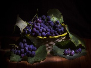 Cesta con uvas