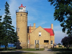 Faro Old Mackinac Point Light (Lago Michigan)