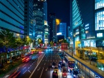 Noche en las calles de Osaka (Japón)