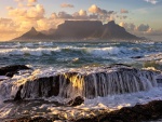Mar revuelto en ciudad del Cabo (Sudáfrica)