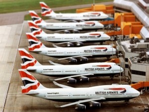 Seis Boeing 747 de la British Airways
