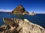 Formación de toba calcárea en el lago Pirámide (Nevada)
