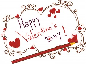 Escribiendo una felicitación para el Día de San Valentín